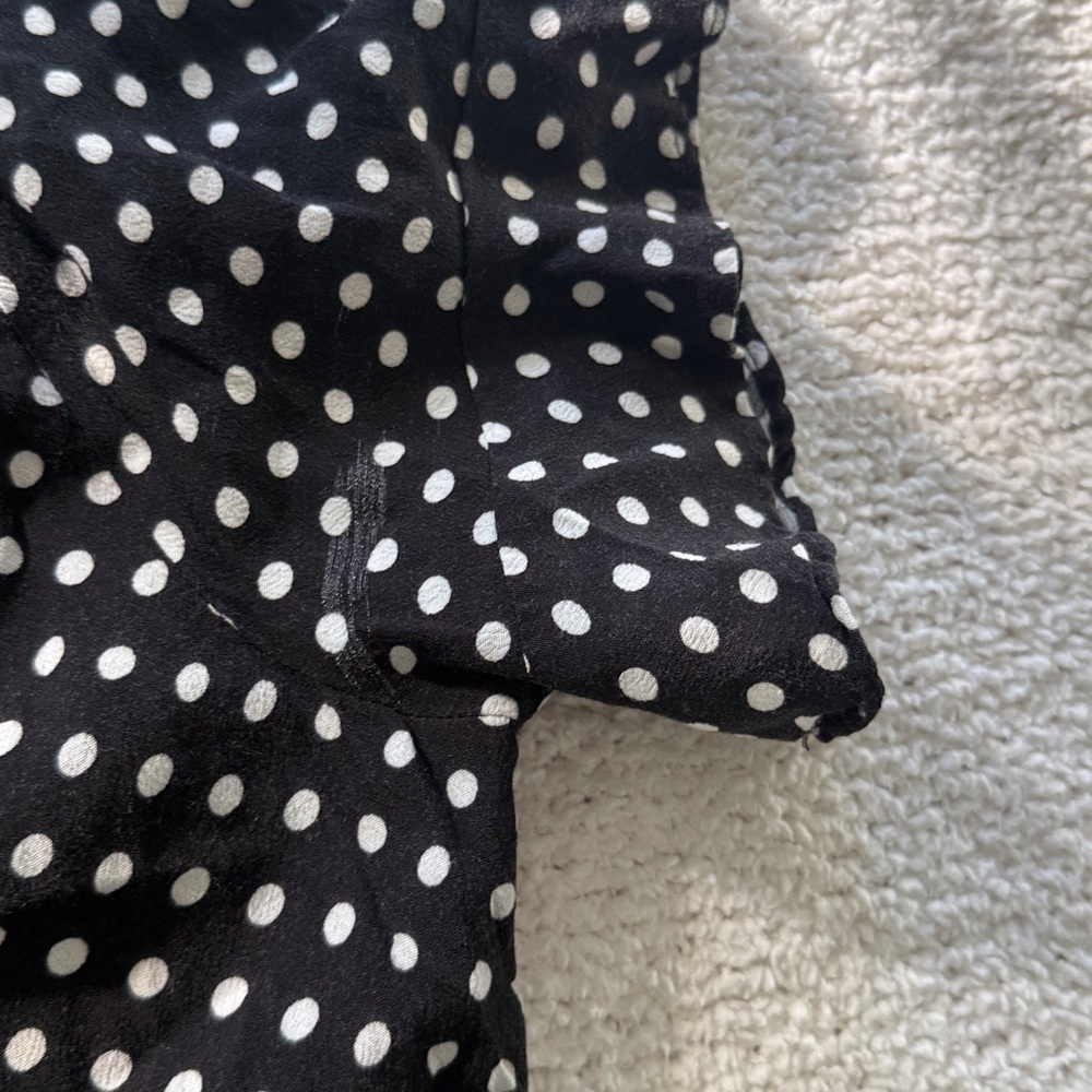 ZARA Black White Polka Dot Dress XL Fits Like Large - Picture 6 of 11